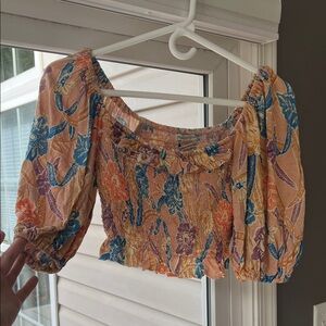 Floral Smocked Women's Top